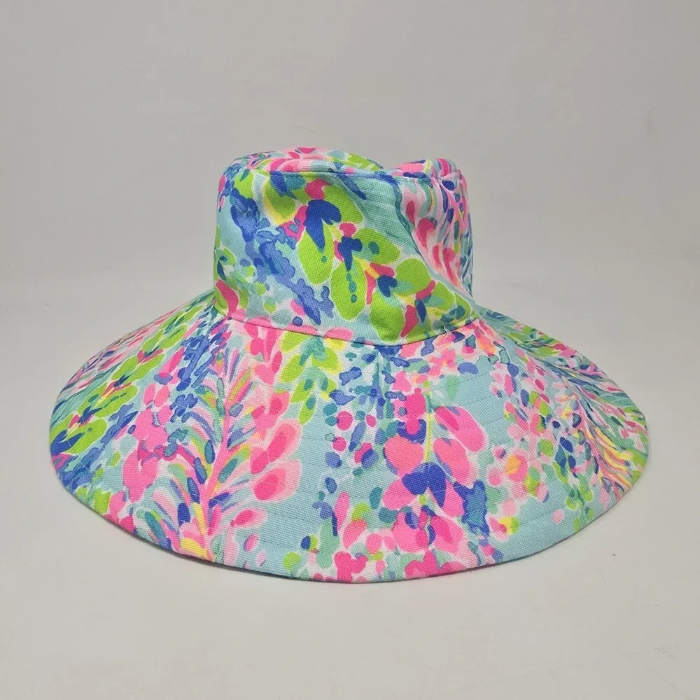 Lilly‎ Pulitzer Sun Hat in Catch The Wave Multicolor Beach Vibrant